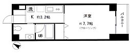 東武東上線 下赤塚駅 徒歩15分の賃貸マンション 2階1Kの間取り