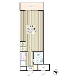 横浜市営地下鉄ブルーライン 伊勢佐木長者町駅 徒歩10分の賃貸マンション 4階1Kの間取り