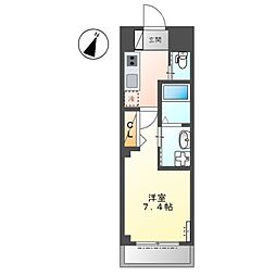 JR南武線 小田栄駅 徒歩9分の賃貸マンション 1階1Kの間取り