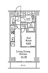 東京メトロ千代田線 千駄木駅 徒歩3分の賃貸マンション 3階1LDKの間取り