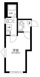 つくばエクスプレス 青井駅 徒歩6分の賃貸アパート 3階1Kの間取り