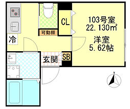 東京メトロ千代田線 町屋駅 徒歩10分の賃貸アパート 1階1Kの間取り