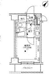 クリオ横浜平沼壱番館 3階ワンルームの間取り
