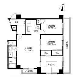 クレセント馬込 3階3LDKの間取り