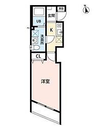 プランドールＯｓｕ 3階1Kの間取り