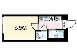 JR中央線 国分寺駅 徒歩15分の賃貸アパート 3階1Kの間取り