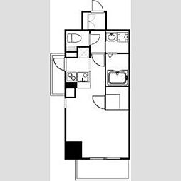 阪急宝塚本線 服部天神駅 徒歩3分の賃貸マンション 2階ワンルームの間取り