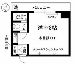 ライオンズマンション横浜大通り公園第弐 502 5階ワンルームの間取り