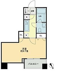 クロスレジデンス蒲田 0307 3階1Kの間取り