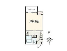 ＭＥＬＤＩＡ東青梅 2階1Kの間取り