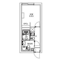 東京メトロ東西線 神楽坂駅 徒歩8分の賃貸マンション 3階1Kの間取り