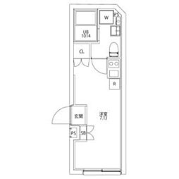 JR京浜東北・根岸線 王子駅 徒歩6分の賃貸マンション 3階ワンルームの間取り