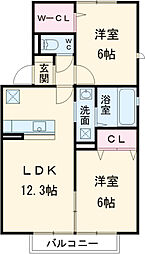 間取図画像 2LDK