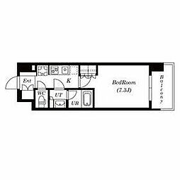 プラチナレジデンス 1203 12階1Kの間取り