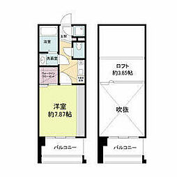 フォレステージュ江坂公園 15階1Kの間取り