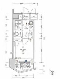 JR東海道本線 川崎駅 徒歩8分の賃貸マンション 9階1Kの間取り