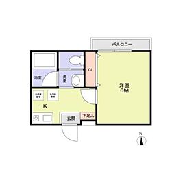 都営三田線 西台駅 徒歩9分の賃貸アパート 2階1Kの間取り