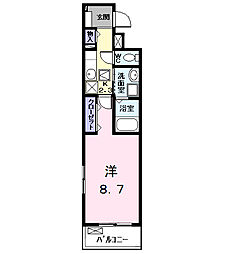 JR関西本線 春田駅 徒歩11分の賃貸アパート 1階1Kの間取り