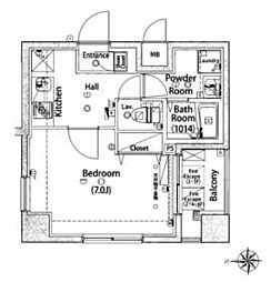 ＨＹ’ｓ　ｄｉｌｅｔｔｏ 403 4階1Kの間取り