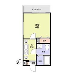 つくばエクスプレス 柏の葉キャンパス駅 徒歩10分の賃貸アパート 3階1Kの間取り