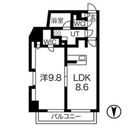 ヴォーガコルテ西小山 6階1LDKの間取り
