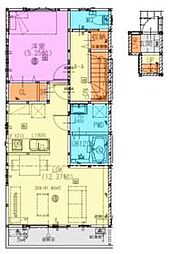 多摩都市モノレール 大塚・帝京大学駅 徒歩15分の賃貸アパート 1階1LDKの間取り