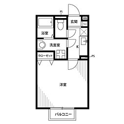 アムール　ソレーユ　メゾン 101 1階1Kの間取り