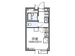 小田急小田原線 東北沢駅 徒歩4分の賃貸マンション 2階1Kの間取り