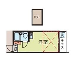 東京メトロ丸ノ内線 南阿佐ケ谷駅 徒歩18分の賃貸アパート 1階ワンルームの間取り