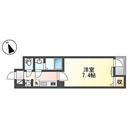 JR青梅線 昭島駅 徒歩4分の賃貸マンション 4階1Kの間取り