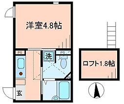 ラ・ヴィータ板橋 303 3階1Kの間取り