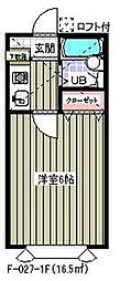 東京メトロ東西線 南行徳駅 徒歩12分の賃貸アパート 1階1Kの間取り
