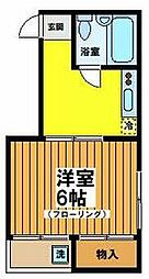 京王井の頭線 西永福駅 徒歩2分の賃貸アパート 2階1Kの間取り