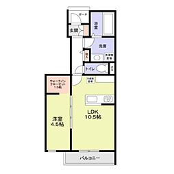 守山区守山三丁目新築計画Ｂ棟（東） 1階1LDKの間取り