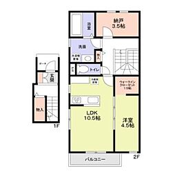守山区守山三丁目新築計画Ｂ棟（東） 1階1SLDKの間取り