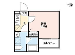 都営大江戸線 練馬春日町駅 徒歩5分の賃貸アパート 1階1Kの間取り