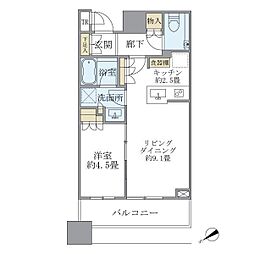 ＢｒｉｌｌｉａＴｏｗｅｒｓ目黒サウスレジデンス 8階1LDKの間取り