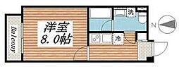 小田急小田原線 代々木上原駅 徒歩4分の賃貸マンション 1階1Kの間取り