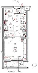 都営浅草線 馬込駅 徒歩10分の賃貸マンション 3階1Kの間取り