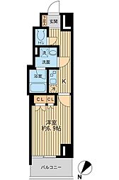 東京メトロ日比谷線 人形町駅 徒歩6分の賃貸マンション 7階1Kの間取り