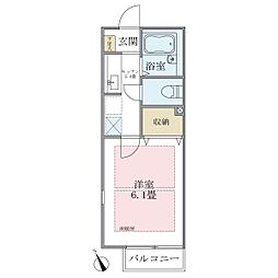 JR中央線 阿佐ケ谷駅 徒歩6分の賃貸アパート 1階1Kの間取り