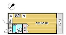 東急多摩川線 武蔵新田駅 徒歩12分の賃貸マンション 4階ワンルームの間取り