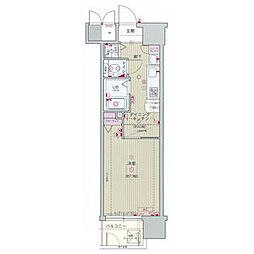 阪急京都本線 京都河原町駅 徒歩4分の賃貸マンション 10階1DKの間取り