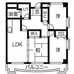 Osaka Metro御堂筋線 江坂駅 徒歩7分の賃貸マンション 3階3LDKの間取り