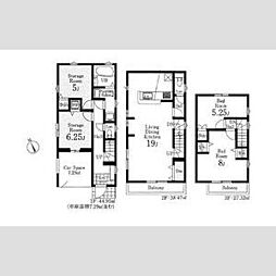 マイホームネクスト足立区東伊興　2号棟 1階2SLDKの間取り
