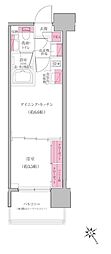 東京メトロ東西線 門前仲町駅 徒歩9分の賃貸マンション 7階1DKの間取り