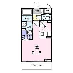 埼玉高速鉄道 鳩ヶ谷駅 徒歩8分の賃貸アパート 2階1Kの間取り