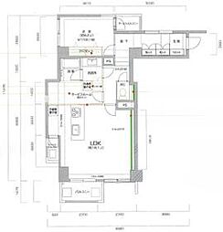 東京メトロ日比谷線 広尾駅 徒歩14分の賃貸マンション 9階1LDKの間取り