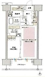 つくばエクスプレス 柏の葉キャンパス駅 徒歩5分の賃貸マンション 13階1LDKの間取り