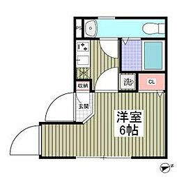 東京メトロ丸ノ内線 四谷三丁目駅 徒歩5分の賃貸マンション 3階1Kの間取り